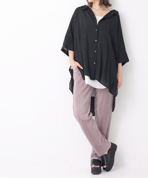 n'OrLABEL（ノアールレーベル）の「【セルフカット】『プリーツイージーパンツ』（その他パンツ・レディース・グリーン/ライトブルー/ピンク/ライトベージュ・1/2）」の12枚目の写真