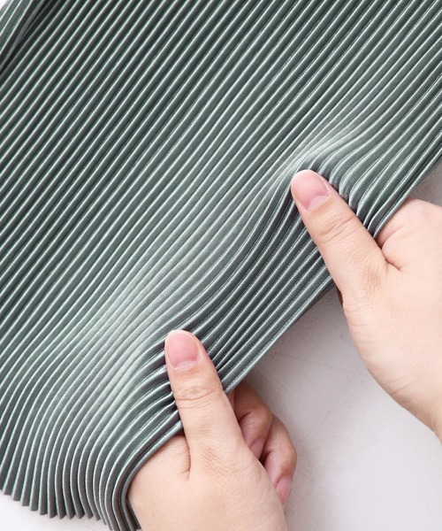 n'OrLABEL（ノアールレーベル）の「【セルフカット】『プリーツイージーパンツ』（その他パンツ・レディース・グリーン/ライトブルー/ピンク/ライトベージュ・1/2）」の21枚目の写真