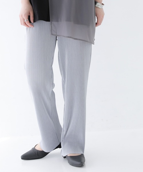 n'OrLABEL（ノアールレーベル）の「【セルフカット】『プリーツイージーパンツ』（その他パンツ・レディース・グリーン/ライトブルー/ピンク/ライトベージュ・1/2）」の9枚目の写真