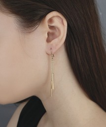 ダブルチェーン ロング フックピアス