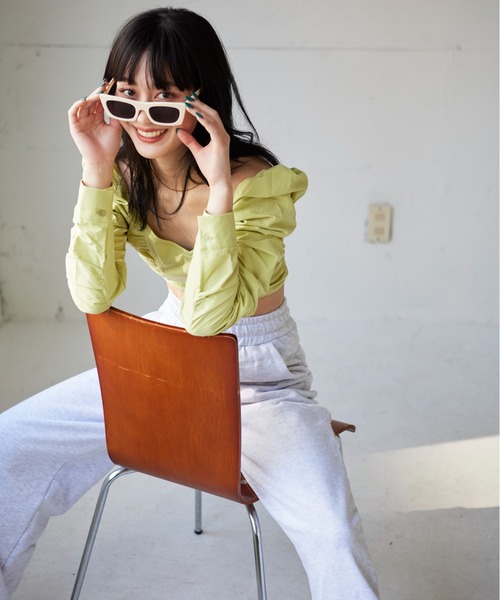 FIG&VIPER(フィグアンドバイパー)の「ギャザーショートブラウス(シャツ/ブラウス・レディース・ホワイト/ブラック/ライトグリーン・FREE)」の14枚目の写真