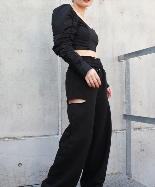 FIG&VIPER(フィグアンドバイパー)の「ギャザーショートブラウス(シャツ/ブラウス・レディース・ホワイト/ブラック/ライトグリーン・FREE)」の22枚目の写真