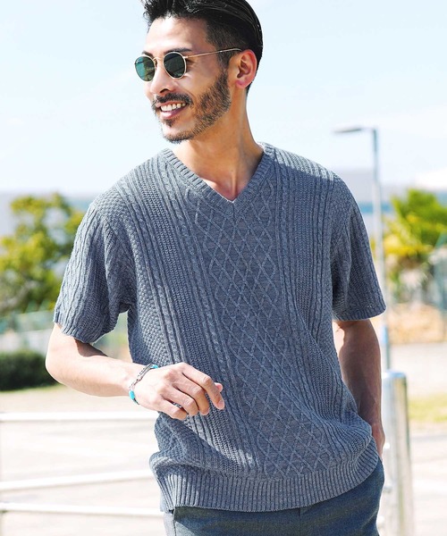 jiggys shop（ジギーズショップ）の「フィッシャーマン サマーニット サマーセーター Tシャツ（ニット/セーター・メンズ・グレー系その他2/ブルー系その他4/ホワイト系その他2/ブルー系その他/ブラック/ブラウン系その他/ブルー系その他6/ブラウン系その他2/グレー系その他4/ホワイト系その他/ホワイト系その他3/ブラック系その他/ブルー系その他7/ブルー系その他2/ブルー系その他3/グレー系その他/グレー系その他3/ホワイト/グレー系その他5/ブルー系1/ブルー系/グレー系その他6・X-LARGE/SMALL/LARGE/MEDIUM）」の20枚目の写真