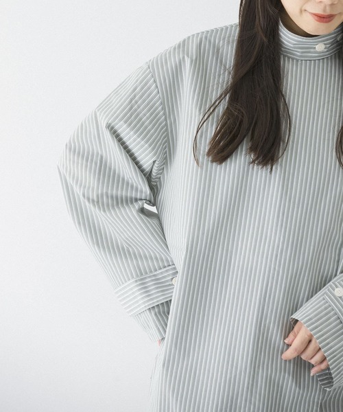 URBAN RESEARCH（アーバンリサーチ）の「MIRKO BERTOLA　ストライプデザインシャツ（シャツ/ブラウス・レディース・グリーン系その他/ブルー系その他・-）」の3枚目の写真