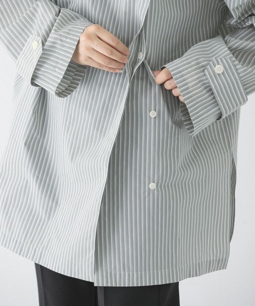 URBAN RESEARCH（アーバンリサーチ）の「MIRKO BERTOLA　ストライプデザインシャツ（シャツ/ブラウス・レディース・グリーン系その他/ブルー系その他・-）」の4枚目の写真