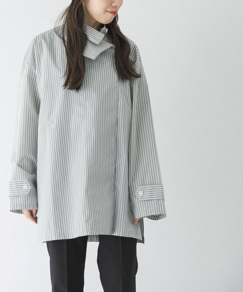 URBAN RESEARCH（アーバンリサーチ）の「MIRKO BERTOLA　ストライプデザインシャツ（シャツ/ブラウス・レディース・グリーン系その他/ブルー系その他・-）」の11枚目の写真