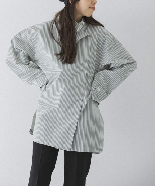 URBAN RESEARCH（アーバンリサーチ）の「MIRKO BERTOLA　ストライプデザインシャツ（シャツ/ブラウス・レディース・グリーン系その他/ブルー系その他・-）」の13枚目の写真