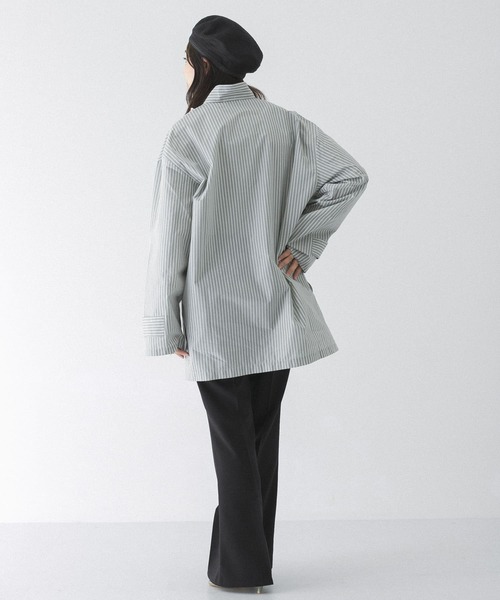 URBAN RESEARCH（アーバンリサーチ）の「MIRKO BERTOLA　ストライプデザインシャツ（シャツ/ブラウス・レディース・グリーン系その他/ブルー系その他・-）」の16枚目の写真