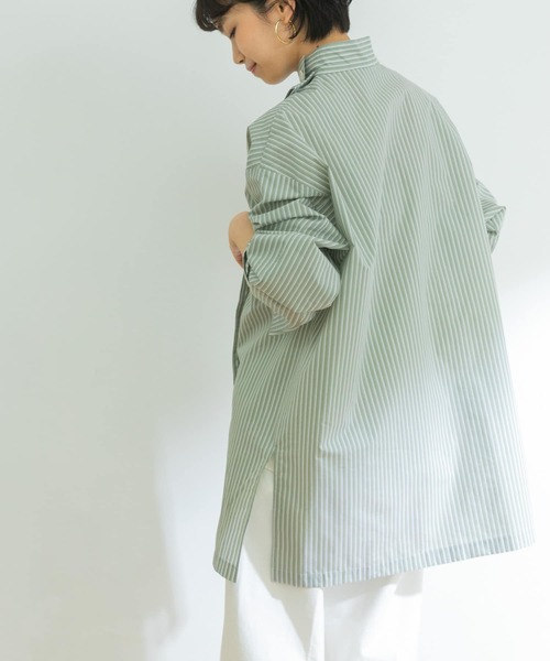 URBAN RESEARCH（アーバンリサーチ）の「MIRKO BERTOLA　ストライプデザインシャツ（シャツ/ブラウス・レディース・グリーン系その他/ブルー系その他・-）」の22枚目の写真