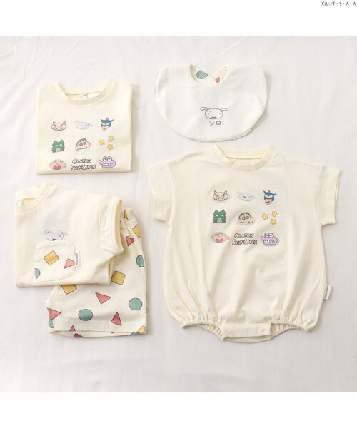 apres les cours(アプレレクール)の「クレヨンしんちゃん ボディースーツ(肌着・キッズ・オフホワイト/サックスブルー/イエロー/オレンジ・80)」の7枚目の写真
