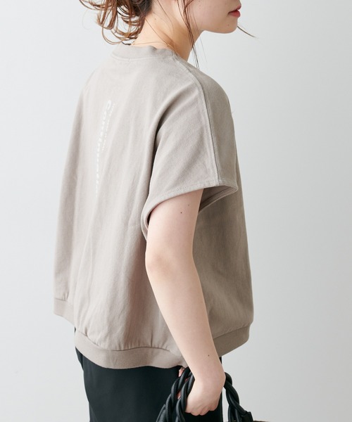 PUAL CE CIN（ピュアルセシン）の「プリント×刺繍ショート丈Tシャツ（Tシャツ/カットソー・レディース・ベージュ/オフホワイト/ブルーグレー・FREE）」の11枚目の写真