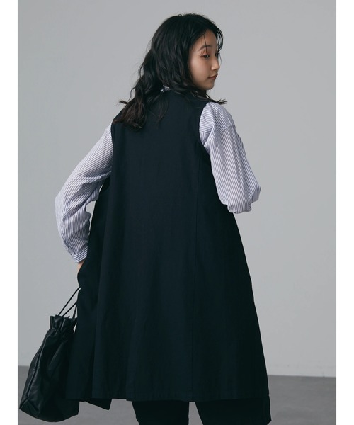 CRAFT STANDARD BOUTIQUE（クラフトスタンダードブティック）の「ロングツイルジレ　＊（ベスト・レディース・ブラック/ブラウン・FREE）」の5枚目の写真