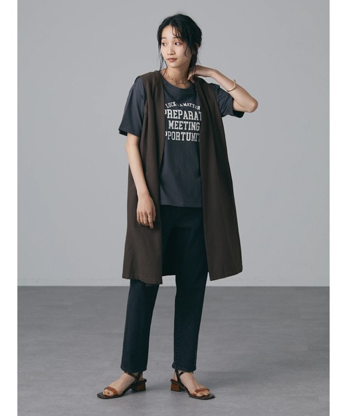 CRAFT STANDARD BOUTIQUE（クラフトスタンダードブティック）の「ロングツイルジレ　＊（ベスト・レディース・ブラック/ブラウン・FREE）」の14枚目の写真