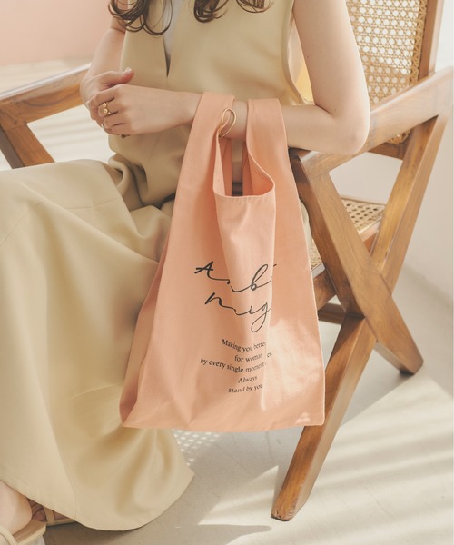 Ambre Neige（アンブルネージュ）の「レタードマルシェバッグ／【WEB/EC限定商品】（トートバッグ・レディース・ピンク/アイボリー・FREE）」の8枚目の写真