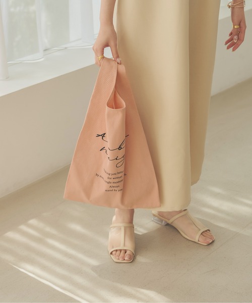 Ambre Neige（アンブルネージュ）の「レタードマルシェバッグ／【WEB/EC限定商品】（トートバッグ・レディース・ピンク/アイボリー・FREE）」の11枚目の写真