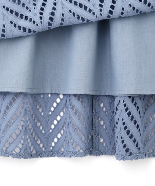 PROPORTION BODY DRESSING（プロポーションボディドレッシング）の「コットンレースフレアスカート / 1212220604（スカート・レディース・ブラック/オフホワイト/ブルー・MEDIUM/SMALL）」の20枚目の写真