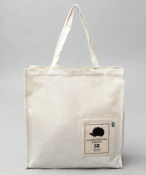 SCANDINAVIAN FOREST（スカンジナビアン・フォレスト）の「キャンバス スクエア型 ビッグ トートバッグ / 大容量（トートバッグ・レディース・ブラック/グレー/オフホワイト・FREE）」の9枚目の写真