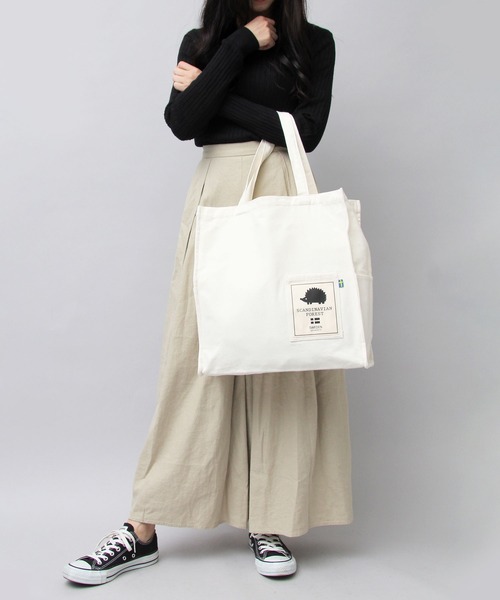 キャンバス スクエア型 ビッグ トートバッグ / 大容量（トートバッグ