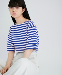【agnes b. pour ADAM ET ROPE'】ハーフスリーブボーダーTシャツ