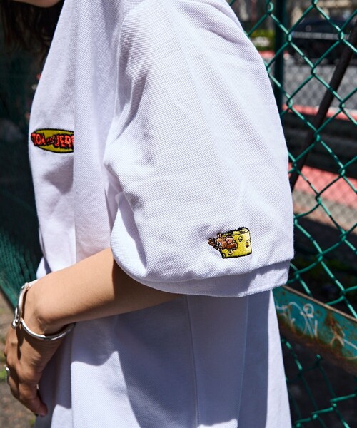 PUBLUX(パブリュクス)の「PUBLUX/パブリュクス / Tom&Jerryワンポイントロゴポロシャツ/ワンポイント刺繍/ユニセックス(ポロシャツ・メンズ・ネイビー/グリーン/ホワイト/ブラック・LARGE/SMALL/MEDIUM)」の9枚目の写真