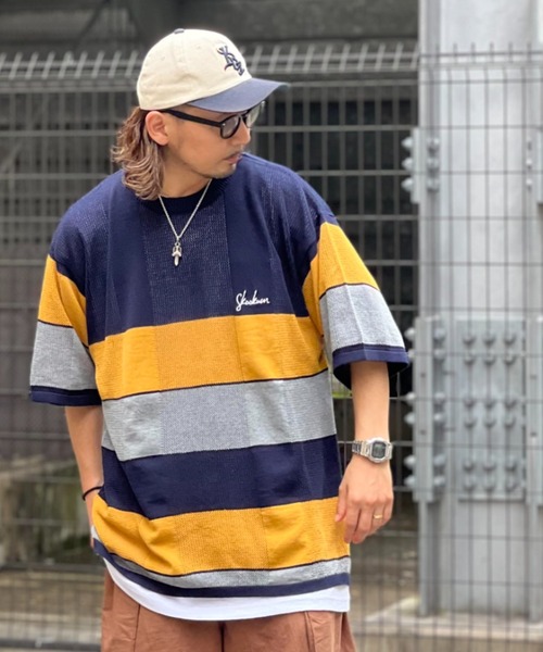 JACKROSE - 【オシャレ☆JACK ROSE】紺　グレー　ボーダー　パーカー　サイズ3 JE-ロゴ＆ハート・ハーフZIPスウェット（スウェット）｜JACKROSE
