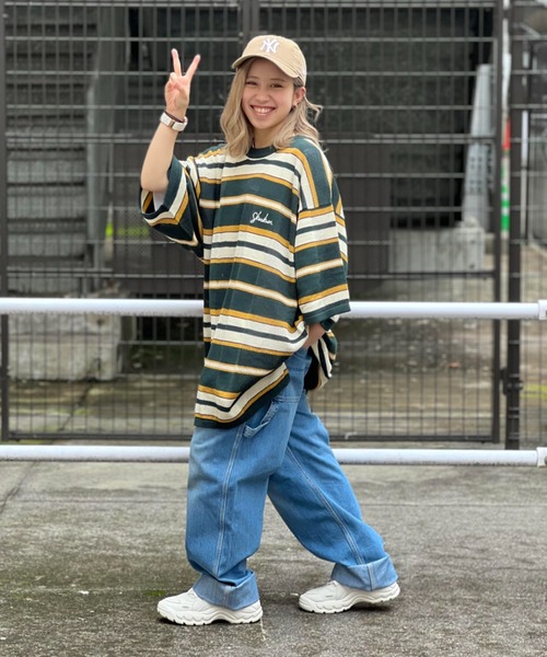JACKROSE(ジャックローズ)の「SKOOKUM 透かし網ボーダーニットTEE(Tシャツ/カットソー・メンズ・グリーン/ネイビー/サックスブルー・L/M)」の12枚目の写真