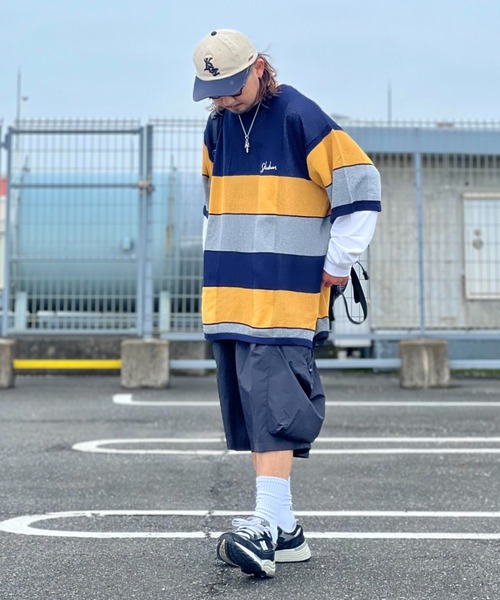 JACKROSE(ジャックローズ)の「SKOOKUM 透かし網ボーダーニットTEE(Tシャツ/カットソー・メンズ・グリーン/ネイビー/サックスブルー・L/M)」の16枚目の写真