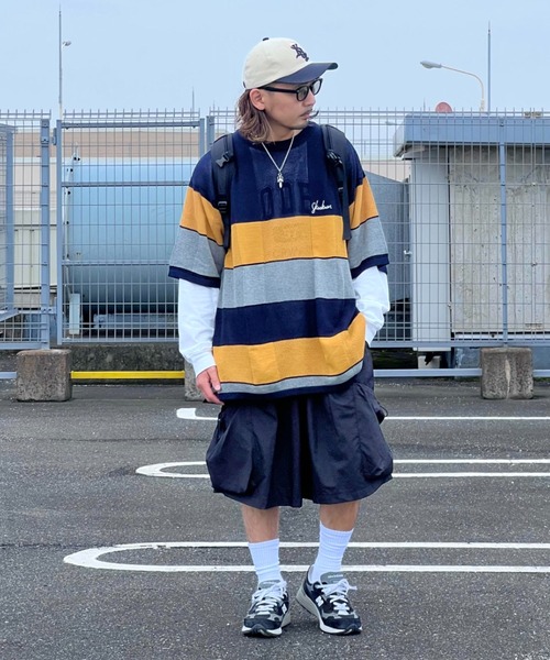 JACKROSE(ジャックローズ)の「SKOOKUM 透かし網ボーダーニットTEE(Tシャツ/カットソー・メンズ・グリーン/ネイビー/サックスブルー・L/M)」の17枚目の写真