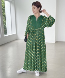 ne quittez pas レーヨンサテン フラワープリントワンピース M ne Quittez pasヌキテパレーヨンサテン フラワープリントワンピース