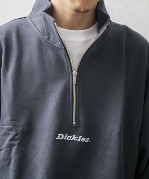 Dickies(ディッキーズ)の「【Dickies/ディッキーズ】ロゴ刺繍 ハーフジップスウェット P/O(スウェット・メンズ・ホワイト/チャコールグレー/イエロー/アイボリー/ロイヤルブルー・M/L/XL)」の4枚目の写真