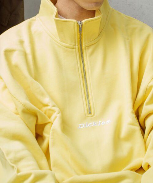 Dickies(ディッキーズ)の「【Dickies/ディッキーズ】ロゴ刺繍 ハーフジップスウェット P/O(スウェット・メンズ・ホワイト/チャコールグレー/イエロー/アイボリー/ロイヤルブルー・M/L/XL)」の6枚目の写真