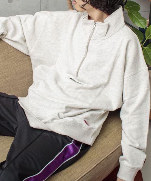 Dickies(ディッキーズ)の「【Dickies/ディッキーズ】ロゴ刺繍 ハーフジップスウェット P/O(スウェット・メンズ・ホワイト/チャコールグレー/イエロー/アイボリー/ロイヤルブルー・M/L/XL)」の12枚目の写真