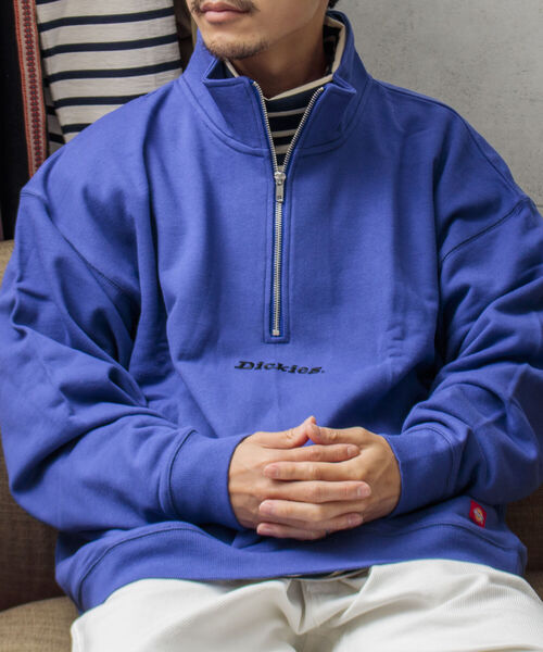 Dickies(ディッキーズ)の「【Dickies/ディッキーズ】ロゴ刺繍 ハーフジップスウェット P/O(スウェット・メンズ・ホワイト/チャコールグレー/イエロー/アイボリー/ロイヤルブルー・M/L/XL)」の8枚目の写真