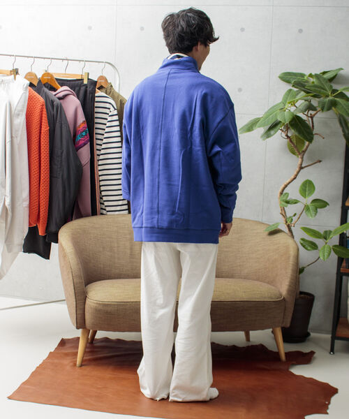 Dickies(ディッキーズ)の「【Dickies/ディッキーズ】ロゴ刺繍 ハーフジップスウェット P/O(スウェット・メンズ・ホワイト/チャコールグレー/イエロー/アイボリー/ロイヤルブルー・M/L/XL)」の13枚目の写真