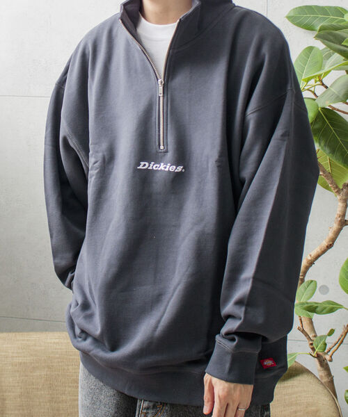 Dickies(ディッキーズ)の「【Dickies/ディッキーズ】ロゴ刺繍 ハーフジップスウェット P/O(スウェット・メンズ・ホワイト/チャコールグレー/イエロー/アイボリー/ロイヤルブルー・M/L/XL)」の14枚目の写真
