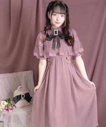 ROJITA ワンピース 半袖 ロジータ ROJITA 衿レーススリットシアー半袖ワンピース （ブラック