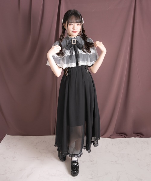 ROJITA（ロジータ）の「ブローチ付きケープマキシワンピース（ワンピース・レディース・ピンク系その他/ブラック/アイボリー・FREE）」の20枚目の写真