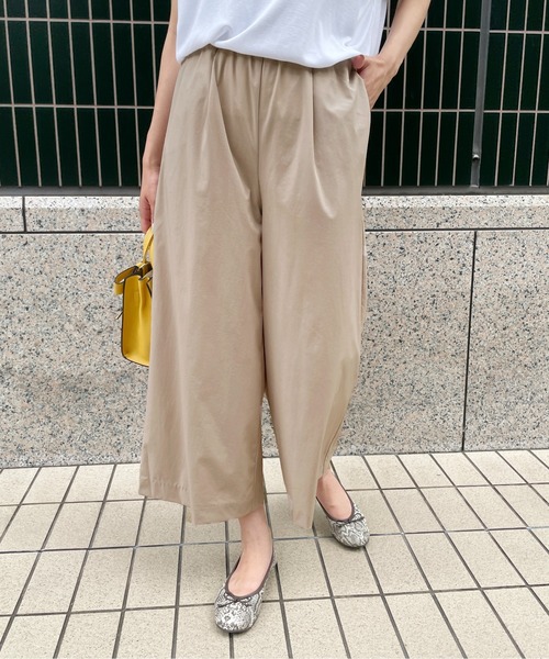 StyleSea(スタイルシー)の「クールタッチワイドストレートパンツ(その他パンツ・レディース・ベージュ/グレイッシュベージュ/ブラック/ブルー・FREE)」の4枚目の写真