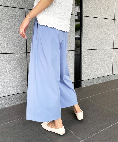 StyleSea(スタイルシー)の「クールタッチワイドストレートパンツ(その他パンツ・レディース・ベージュ/グレイッシュベージュ/ブラック/ブルー・FREE)」の10枚目の写真