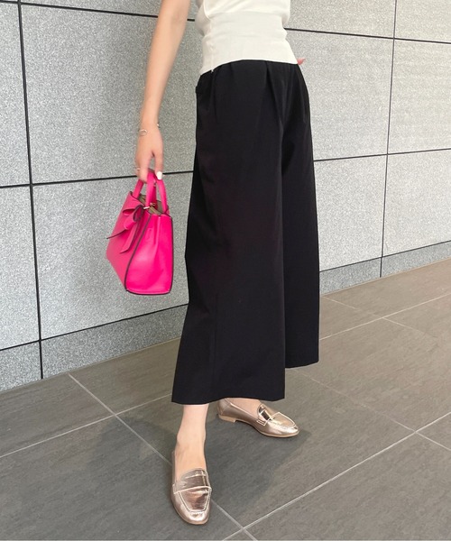 StyleSea(スタイルシー)の「クールタッチワイドストレートパンツ(その他パンツ・レディース・ベージュ/グレイッシュベージュ/ブラック/ブルー・FREE)」の14枚目の写真