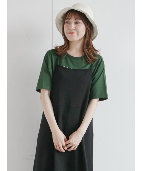 ehka sopo（エヘカソポ）の「AlwaysロゴTシャツ（Tシャツ/カットソー・レディース・グリーン/オフホワイト/キナリ/ブラック・ﾌﾘ-）」の4枚目の写真