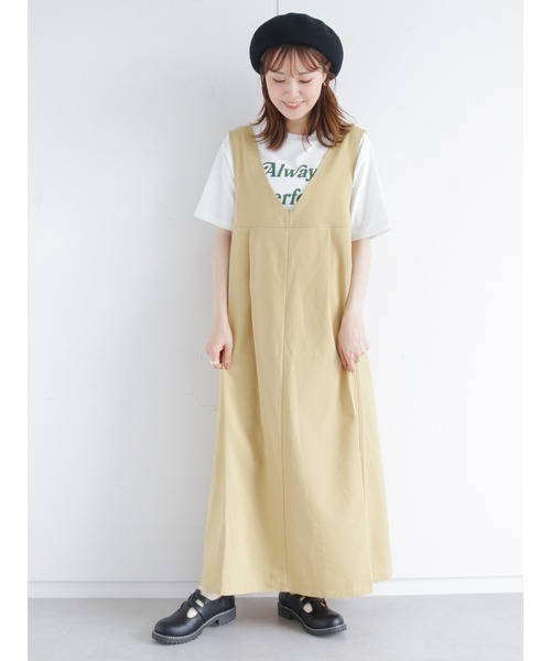 ehka sopo（エヘカソポ）の「AlwaysロゴTシャツ（Tシャツ/カットソー・レディース・グリーン/オフホワイト/キナリ/ブラック・ﾌﾘ-）」の15枚目の写真