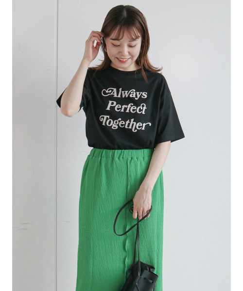 ehka sopo（エヘカソポ）の「AlwaysロゴTシャツ（Tシャツ/カットソー・レディース・グリーン/オフホワイト/キナリ/ブラック・ﾌﾘ-）」の22枚目の写真