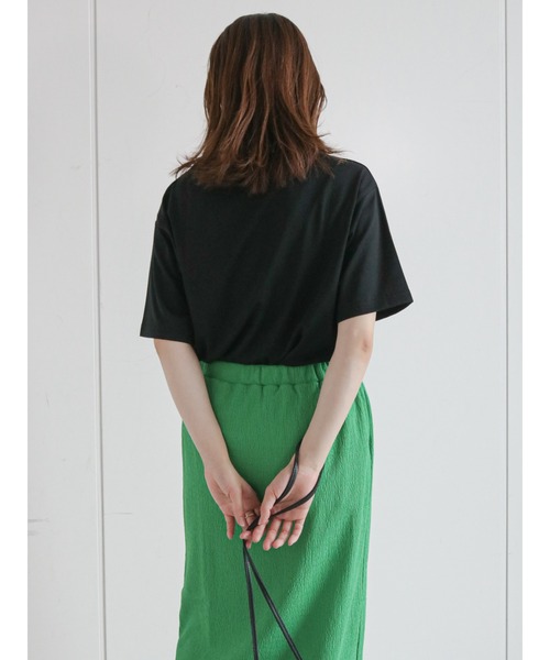 ehka sopo（エヘカソポ）の「AlwaysロゴTシャツ（Tシャツ/カットソー・レディース・グリーン/オフホワイト/キナリ/ブラック・ﾌﾘ-）」の17枚目の写真