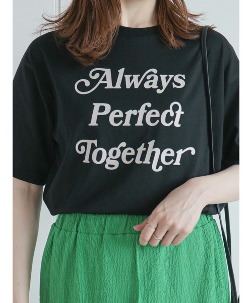 ehka sopo（エヘカソポ）の「AlwaysロゴTシャツ（Tシャツ/カットソー・レディース・グリーン/オフホワイト/キナリ/ブラック・ﾌﾘ-）」の14枚目の写真