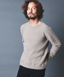 Magine | WOOL/CTN SHGGY W FACE KNITSAW C/N L/S:ウール/コットン ダブルフェイス ニットソー ロングスリーブ 22AW(Tシャツ/カットソー)
