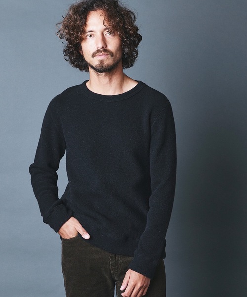Magine(マージン)の「WOOL/CTN SHGGY W FACE KNITSAW C/N L/S:ウール/コットン ダブルフェイス ニットソー ロングスリーブ 22AW(Tシャツ/カットソー・メンズ・ブラック/ネイビー/グレー/オフホワイト/グレイッシュベージュ・44/46/48)」の14枚目の写真