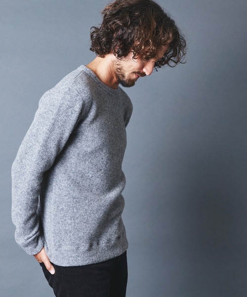 Magine(マージン)の「WOOL/CTN SHGGY W FACE KNITSAW C/N L/S:ウール/コットン ダブルフェイス ニットソー ロングスリーブ 22AW(Tシャツ/カットソー・メンズ・ブラック/ネイビー/グレー/オフホワイト/グレイッシュベージュ・44/46/48)」の10枚目の写真