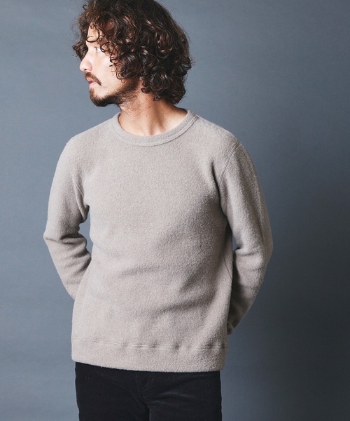 Magine(マージン)の「WOOL/CTN SHGGY W FACE KNITSAW C/N L/S:ウール/コットン ダブルフェイス ニットソー ロングスリーブ 22AW(Tシャツ/カットソー・メンズ・ブラック/ネイビー/グレー/オフホワイト/グレイッシュベージュ・44/46/48)」の22枚目の写真