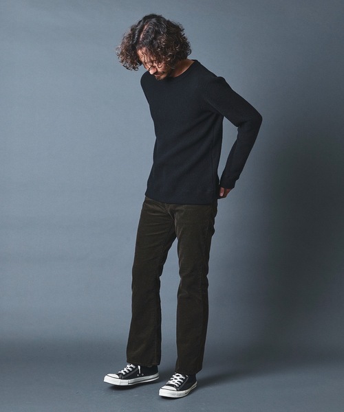 Magine(マージン)の「WOOL/CTN SHGGY W FACE KNITSAW C/N L/S:ウール/コットン ダブルフェイス ニットソー ロングスリーブ 22AW(Tシャツ/カットソー・メンズ・ブラック/ネイビー/グレー/オフホワイト/グレイッシュベージュ・44/46/48)」の7枚目の写真